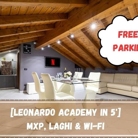 Leonardo Academy In 5' - Parcheggio Gratis - Laghi & Wi-Fi Daire Sesto Calende Dış mekan fotoğraf